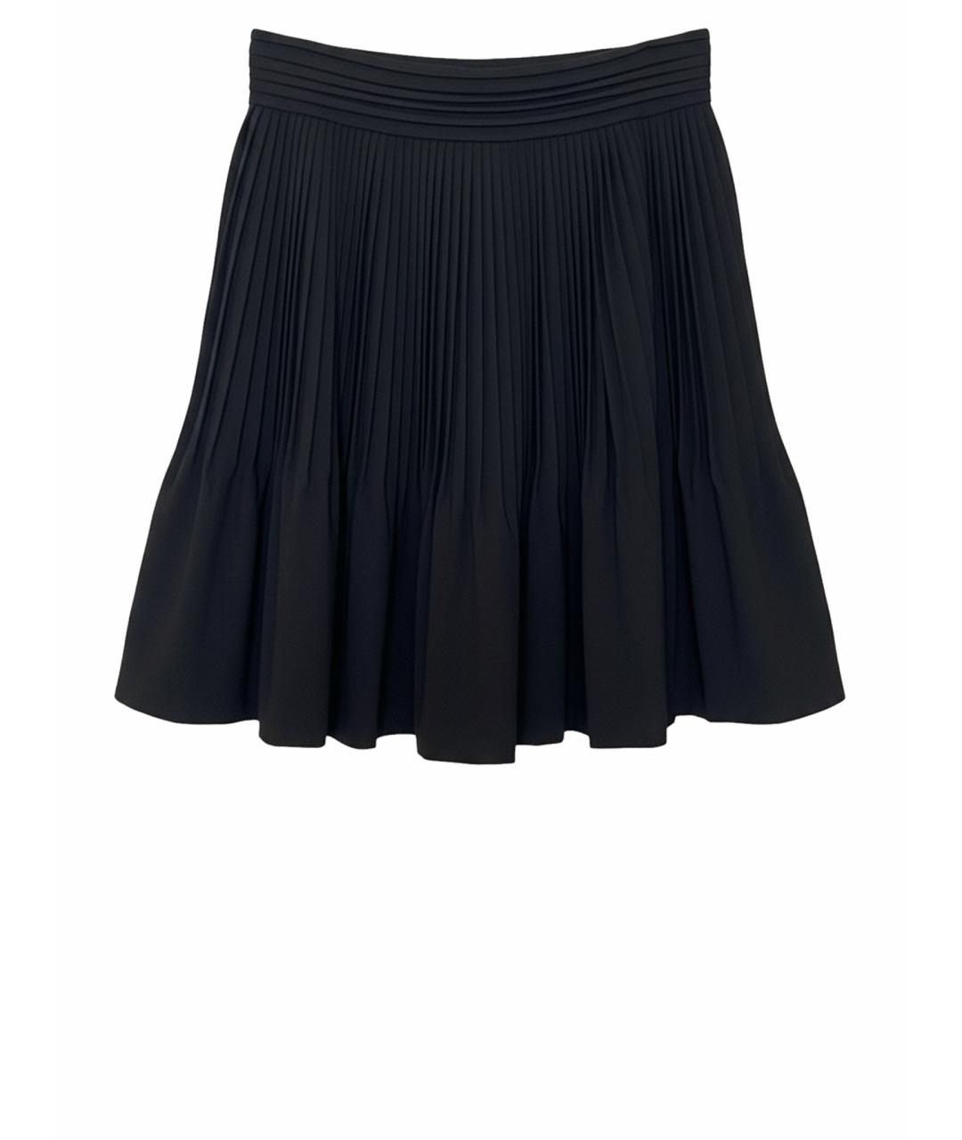 FENDI Черная шерстяная юбка мини, фото 1