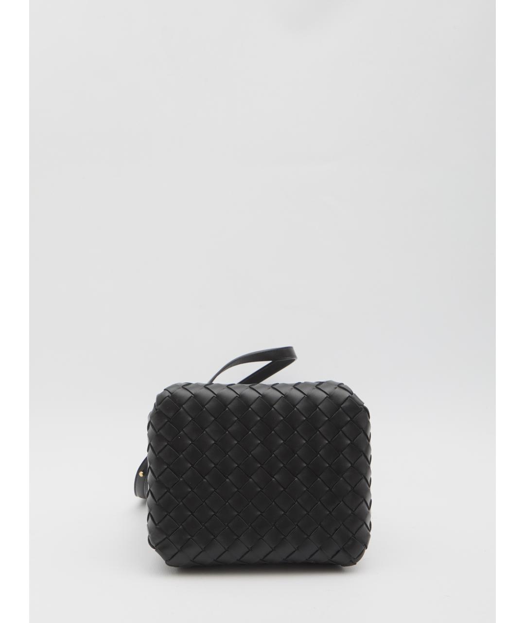 BOTTEGA VENETA Черная кожаная сумка через плечо, фото 3