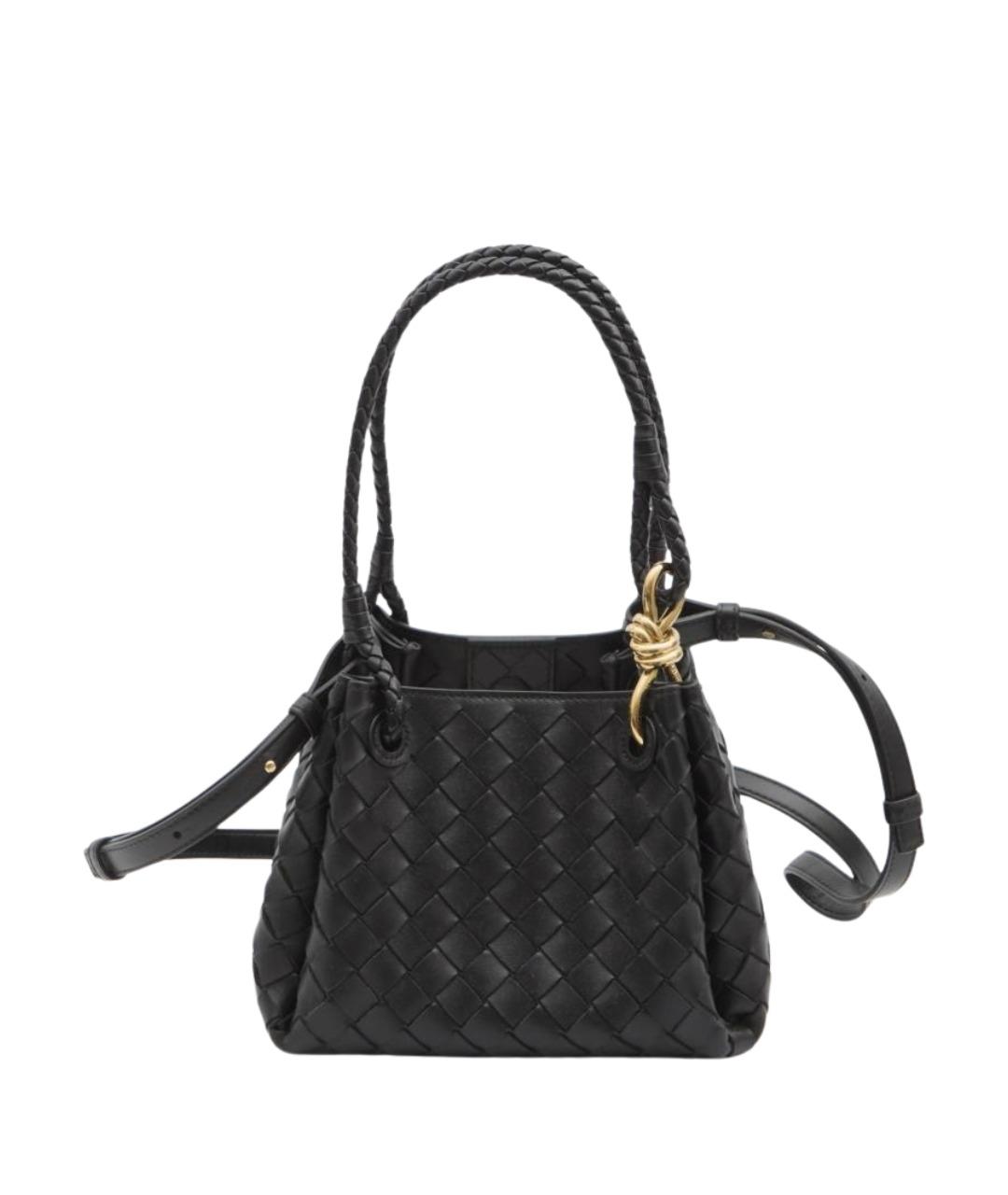 BOTTEGA VENETA Черная кожаная сумка через плечо, фото 1