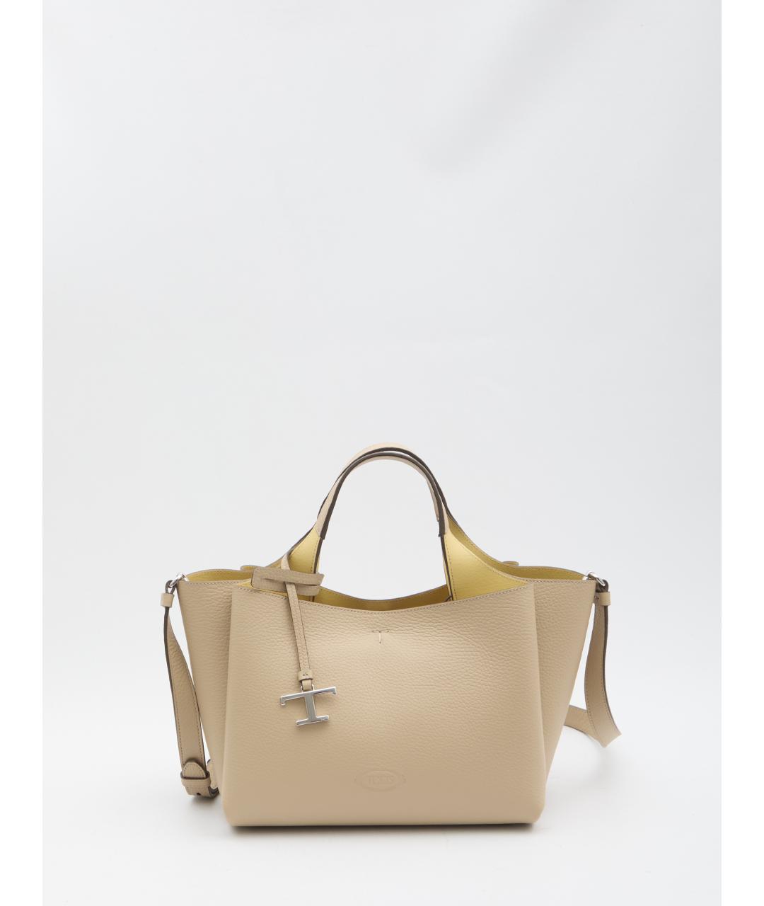 TOD'S Бежевая кожаная сумка тоут, фото 5