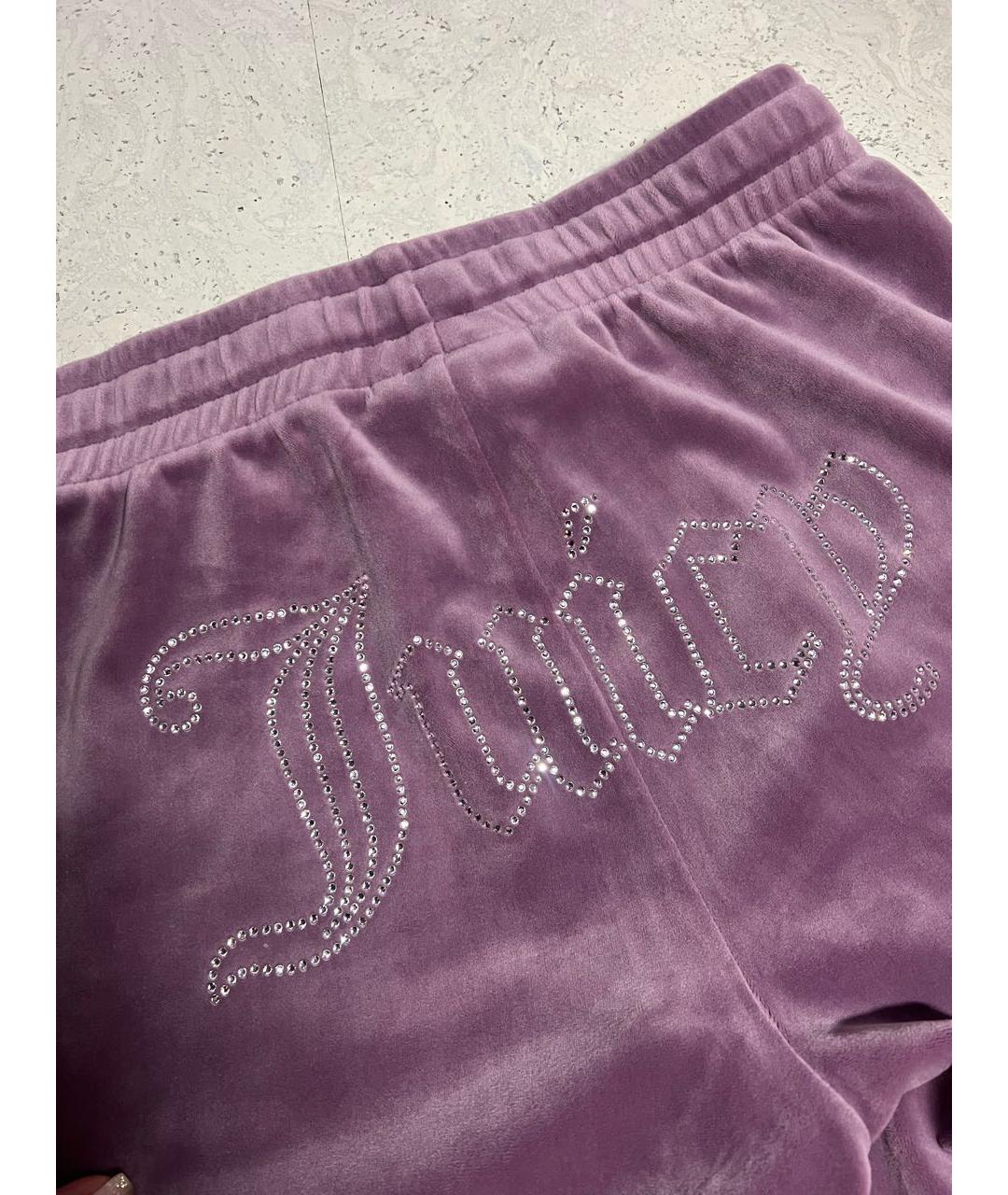 JUICY COUTURE Фиолетовый велюровый спортивные костюмы, фото 8