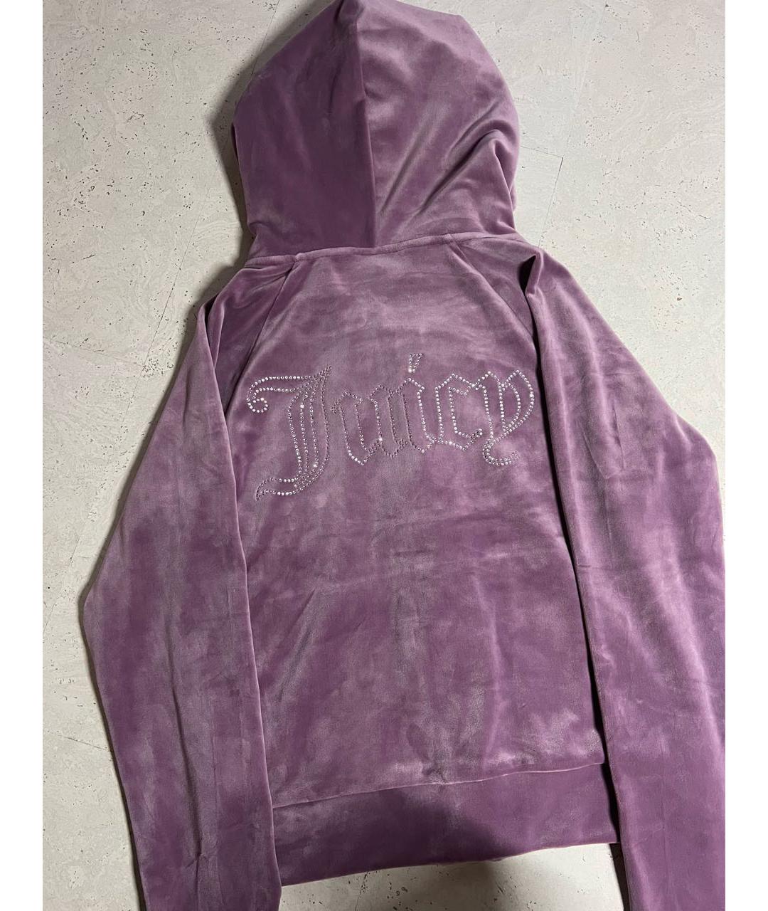 JUICY COUTURE Фиолетовый велюровый спортивные костюмы, фото 7