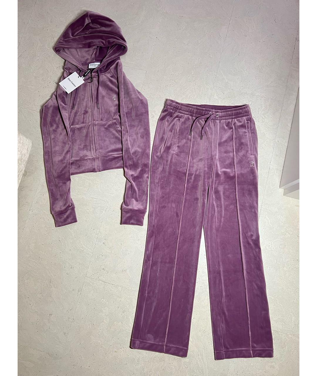 JUICY COUTURE Фиолетовый велюровый спортивные костюмы, фото 2
