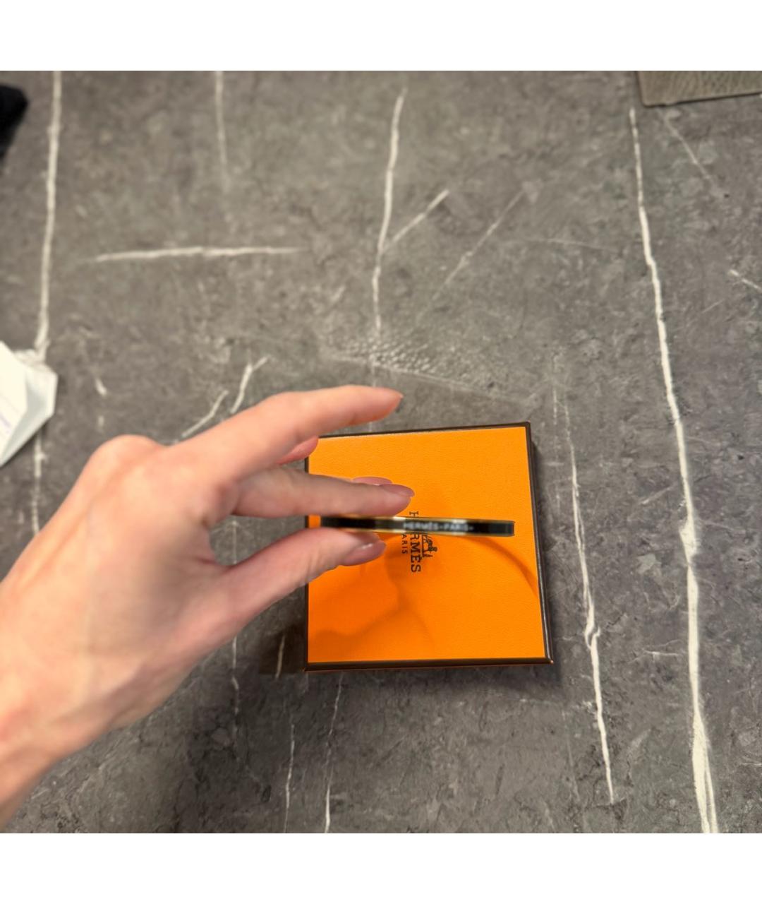 HERMES Черный браслет, фото 4