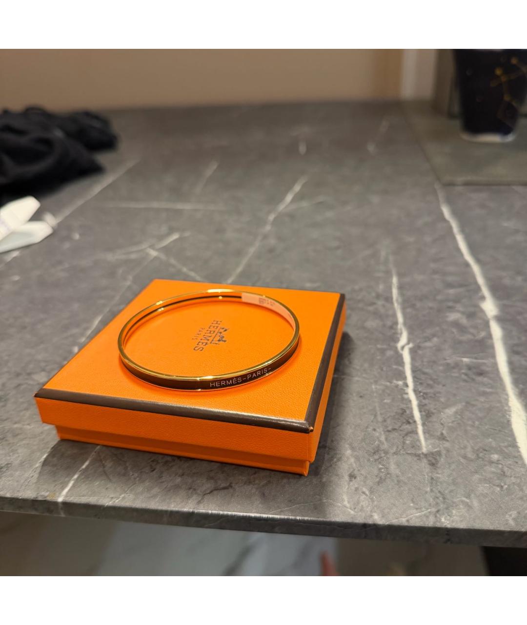 HERMES Черный браслет, фото 5