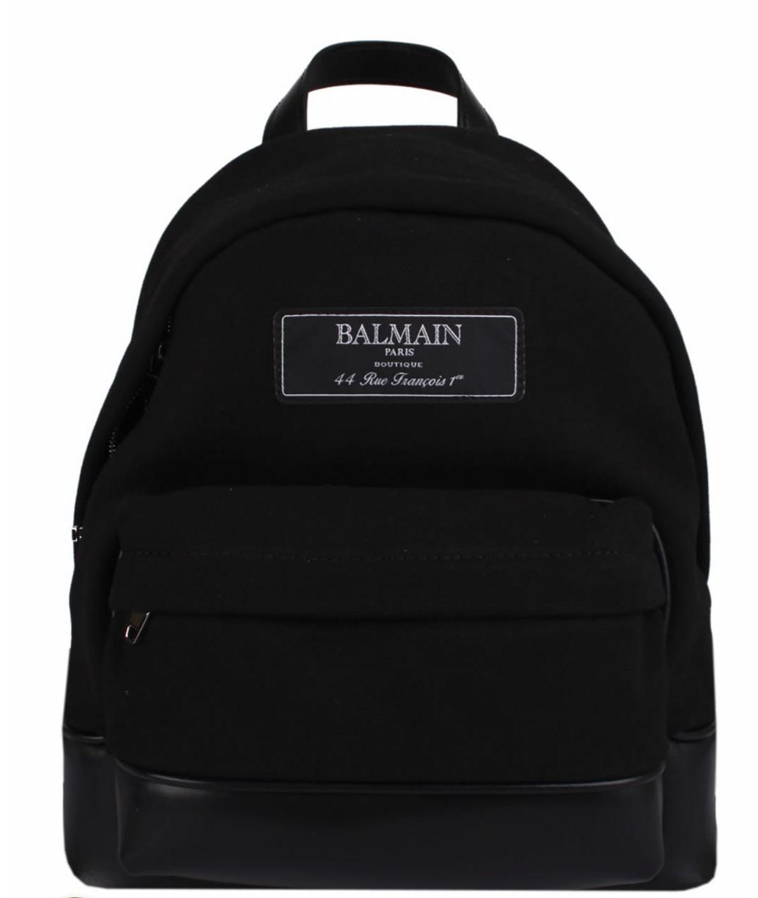 BALMAIN Черный хлопковый рюкзак, фото 7