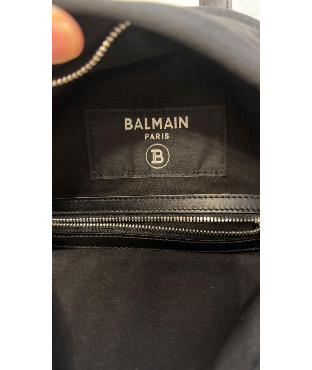 BALMAIN Черный хлопковый рюкзак, фото 6