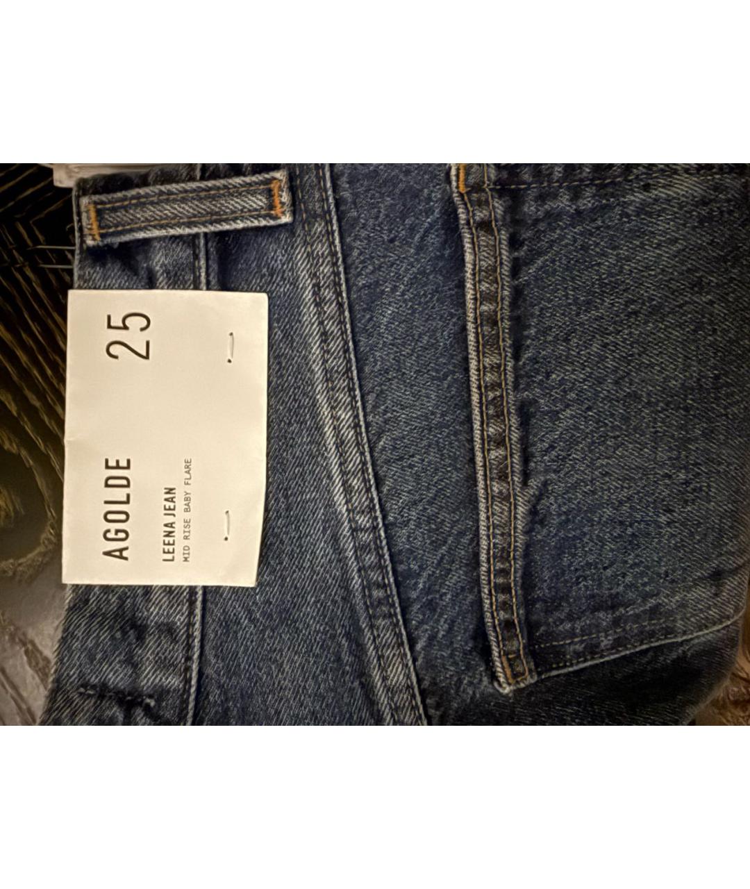 AGOLDE Синие хлопко-лиоцелловые прямые джинсы, фото 3