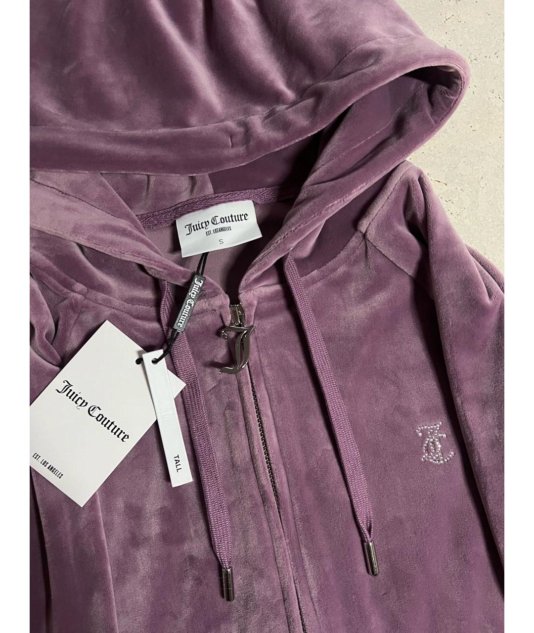 JUICY COUTURE Фиолетовый велюровый спортивные костюмы, фото 3