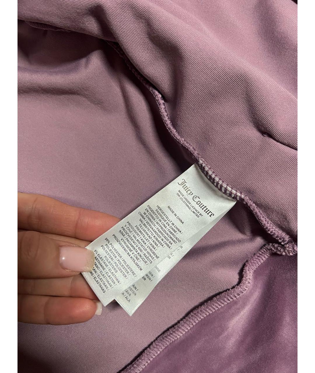JUICY COUTURE Фиолетовый велюровый спортивные костюмы, фото 6