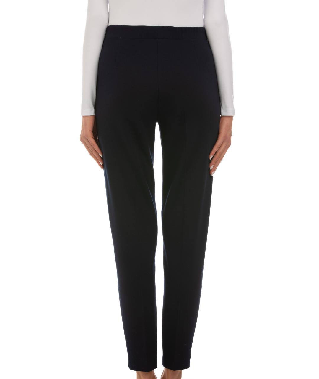 LE TRICOT PERUGIA Синие вискозные прямые брюки, фото 2