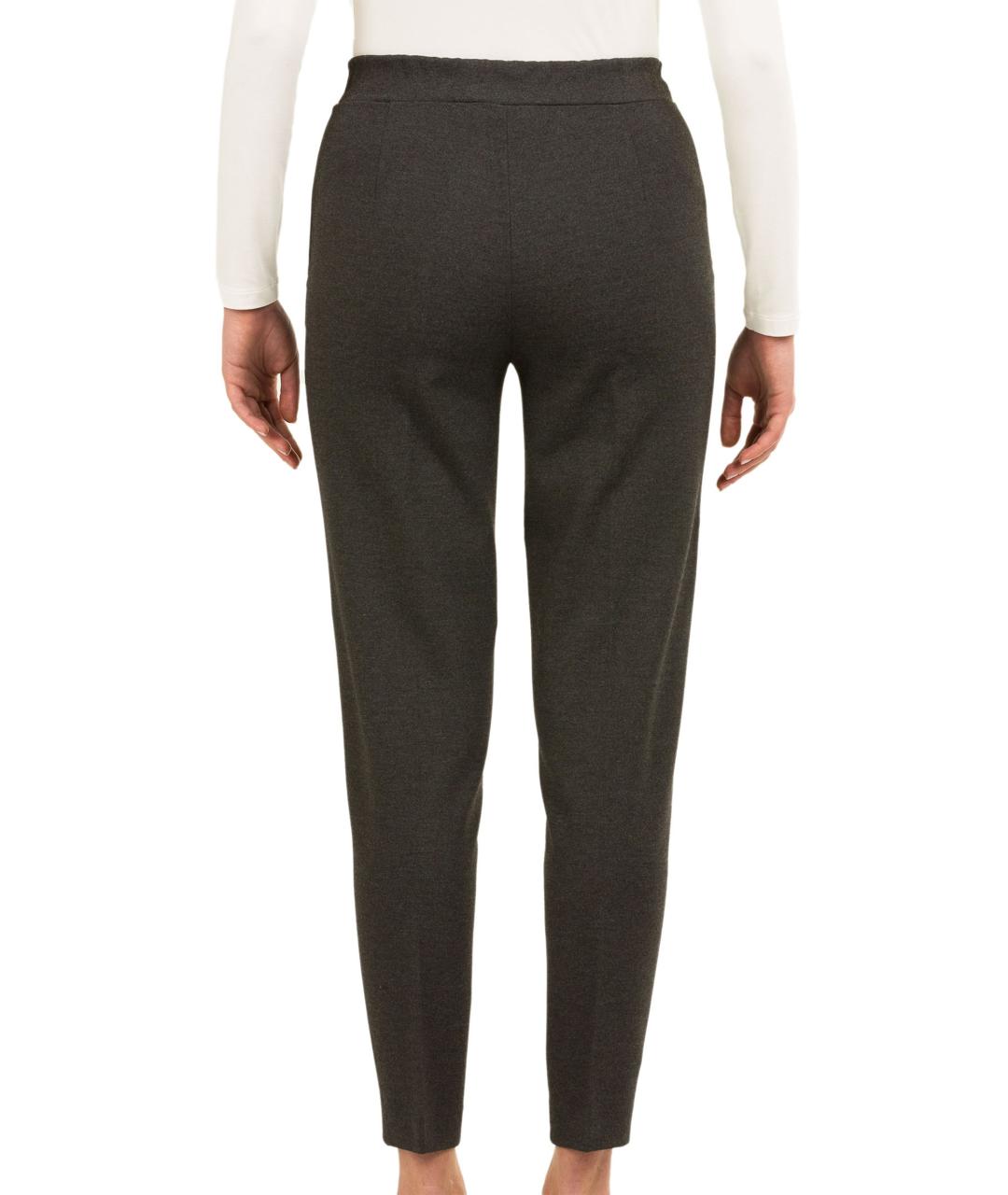 LE TRICOT PERUGIA Коричневые вискозные прямые брюки, фото 2