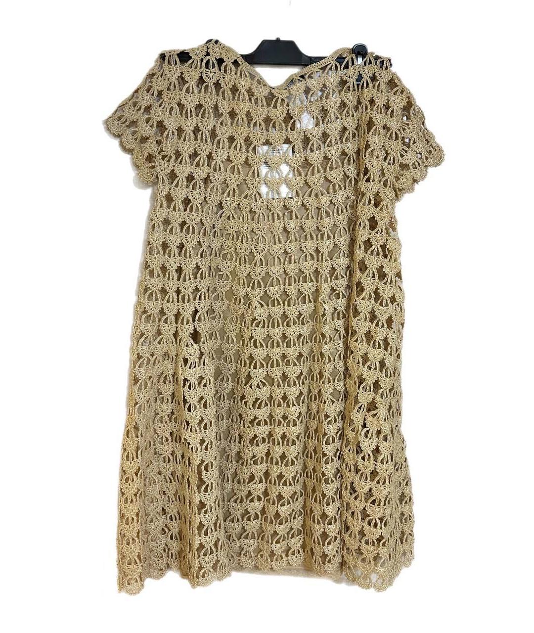 DOLCE&GABBANA Бежевое шерстяное повседневное платье, фото 2