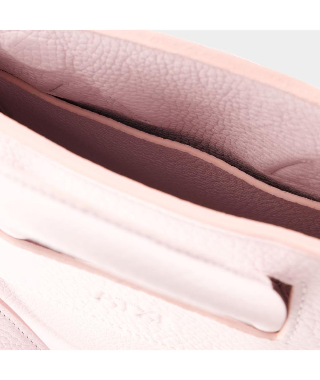 ATXI Розовая кожаная сумка с короткими ручками, фото 4