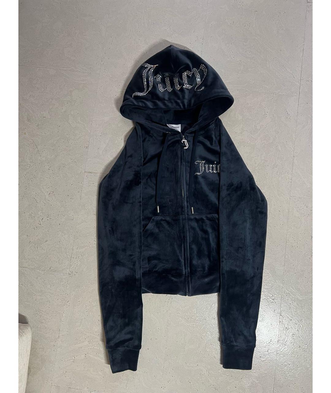 JUICY COUTURE Темно-синий велюровый спортивные костюмы, фото 3