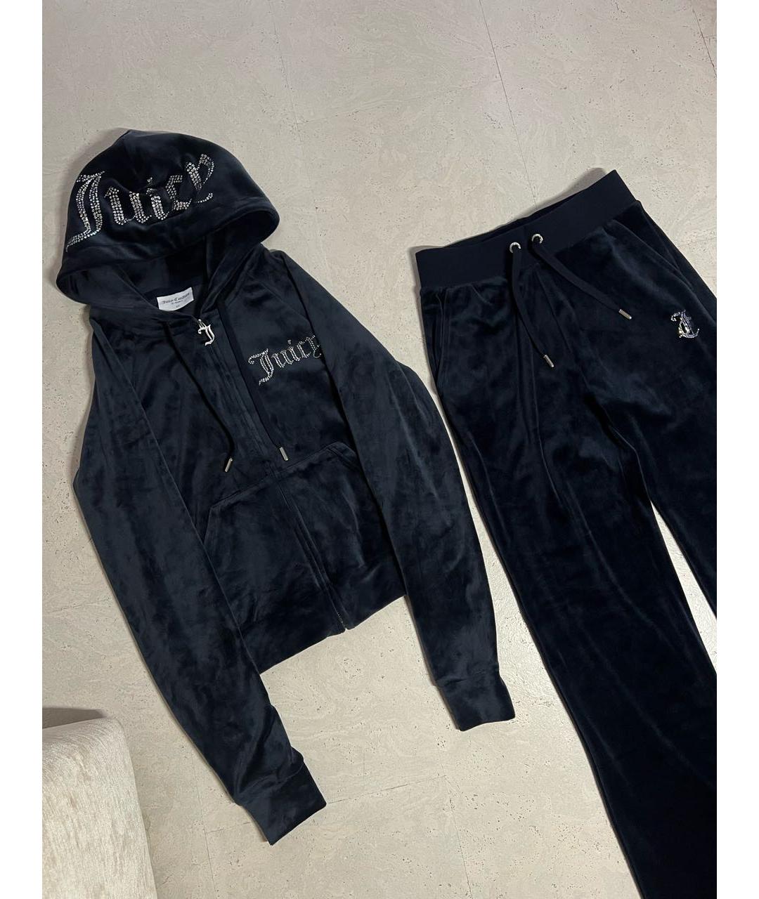 JUICY COUTURE Темно-синий велюровый спортивные костюмы, фото 2