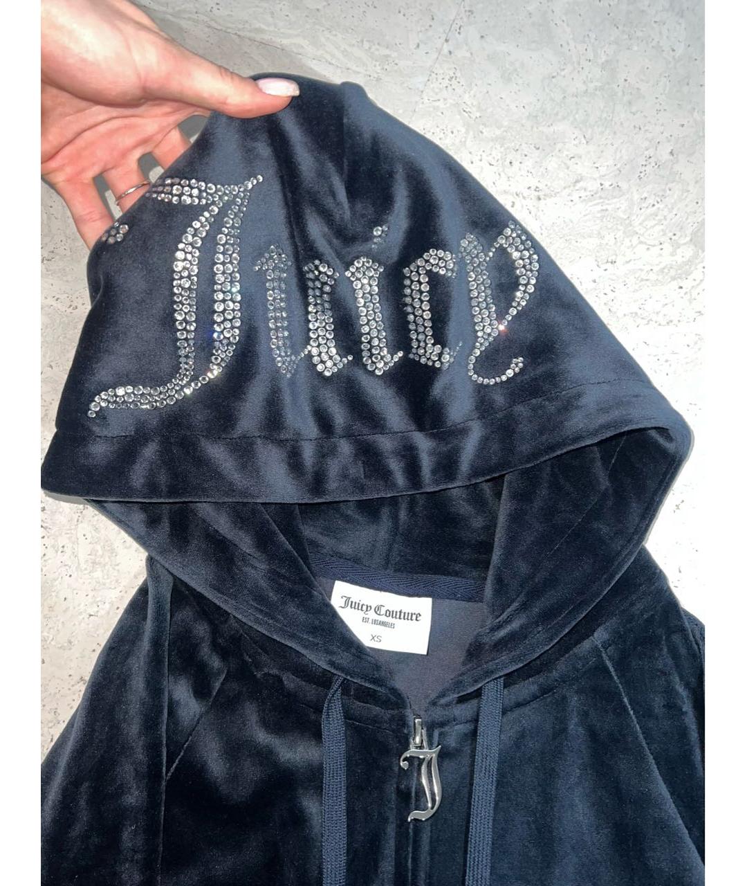 JUICY COUTURE Темно-синий велюровый спортивные костюмы, фото 3