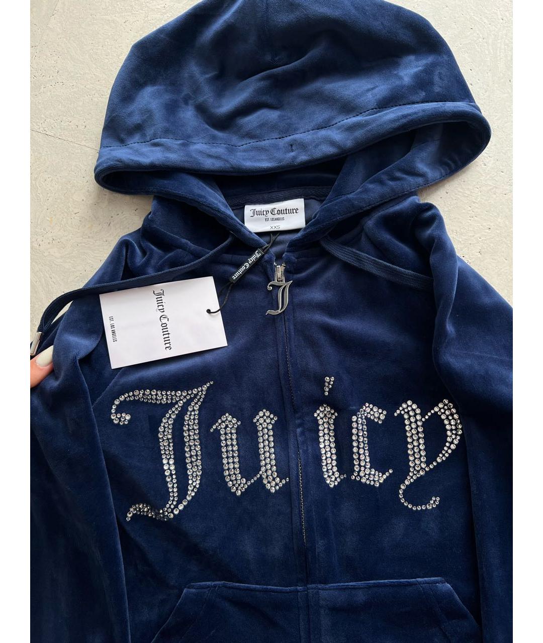 JUICY COUTURE Синий велюровый спортивные костюмы, фото 3