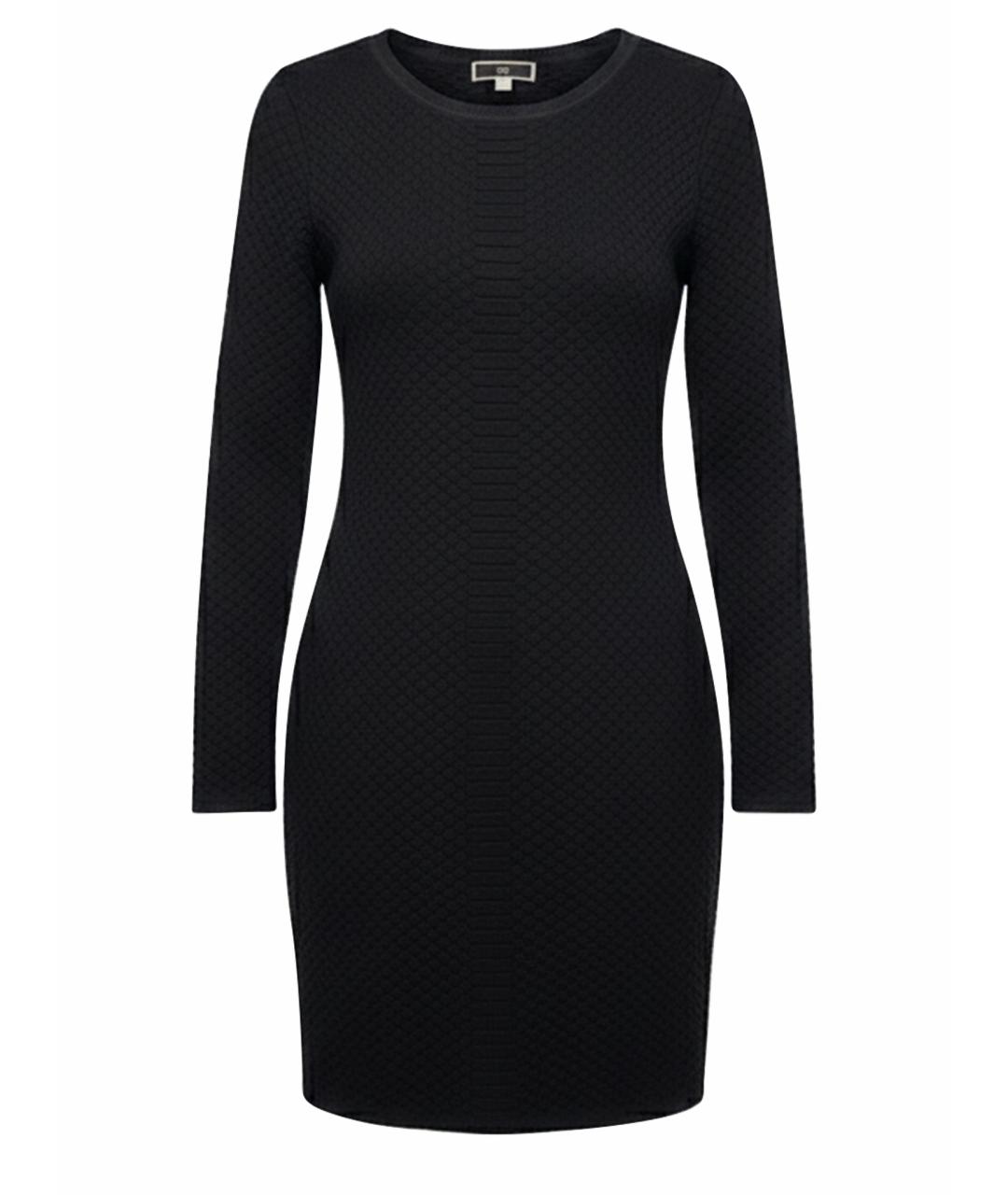 ELISABETTA FRANCHI Черное хлопковое коктейльное платье, фото 1