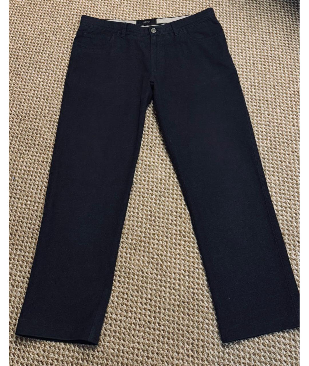 BRIONI Серые хлопковые прямые джинсы, фото 3