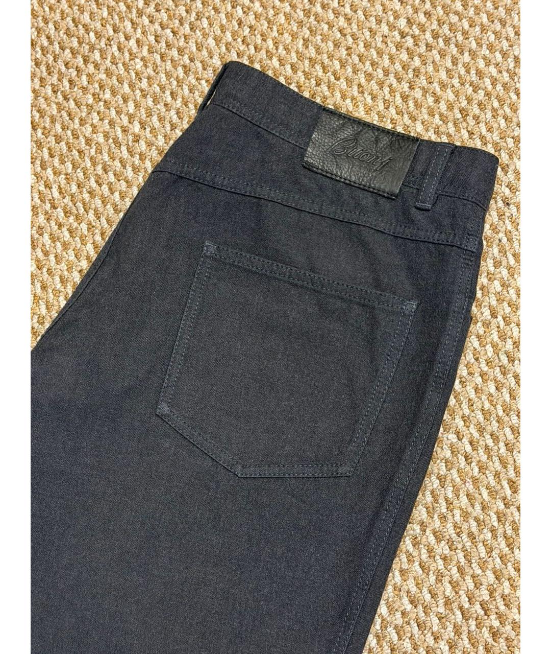 BRIONI Серые хлопковые прямые джинсы, фото 4