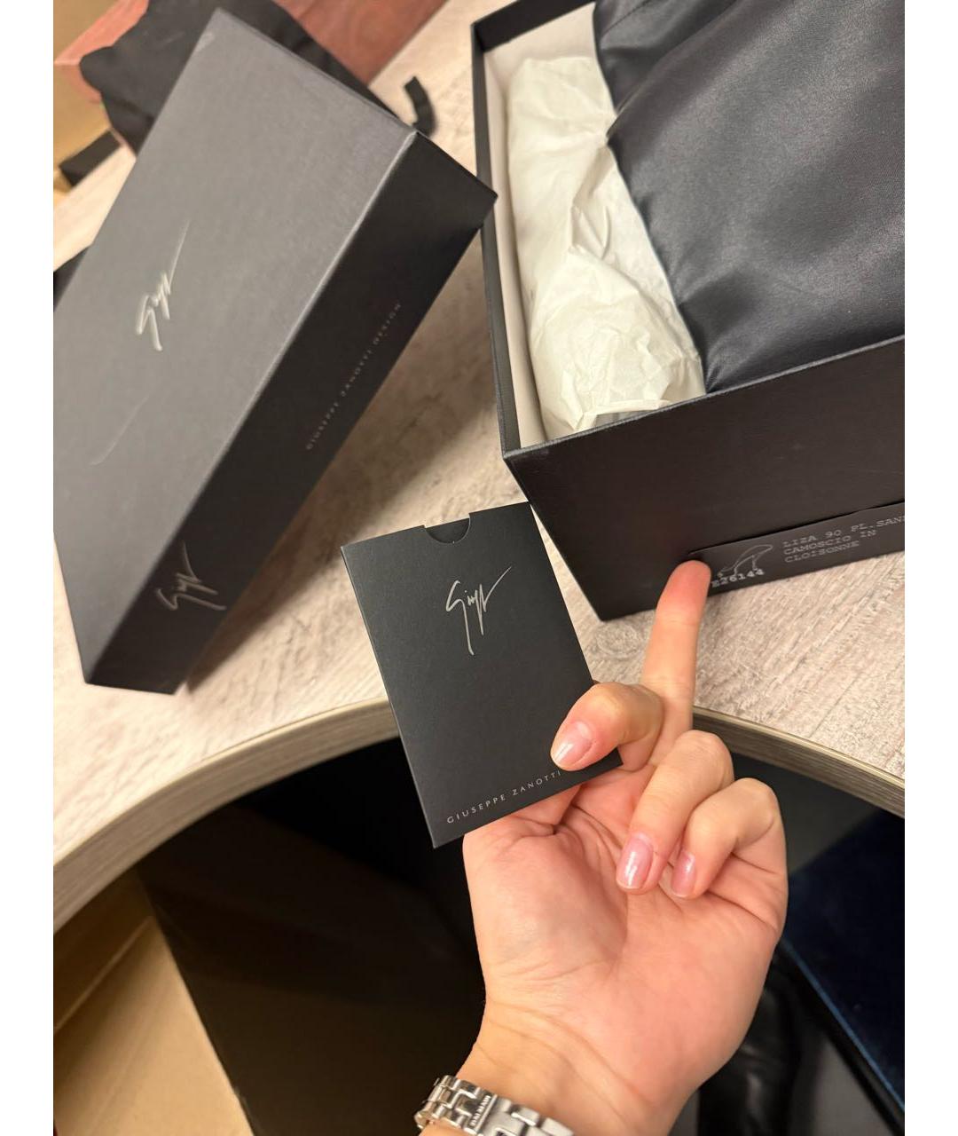 GIUSEPPE ZANOTTI DESIGN Синие кожаные туфли, фото 8