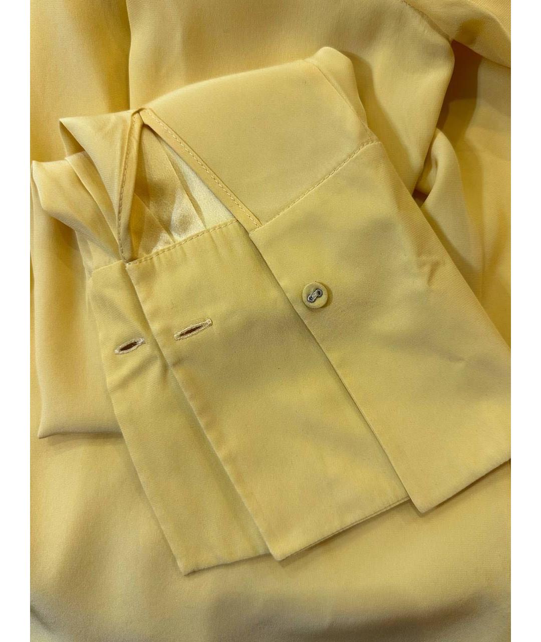 VICTORIA BECKHAM Желтая шелковая блузы, фото 4