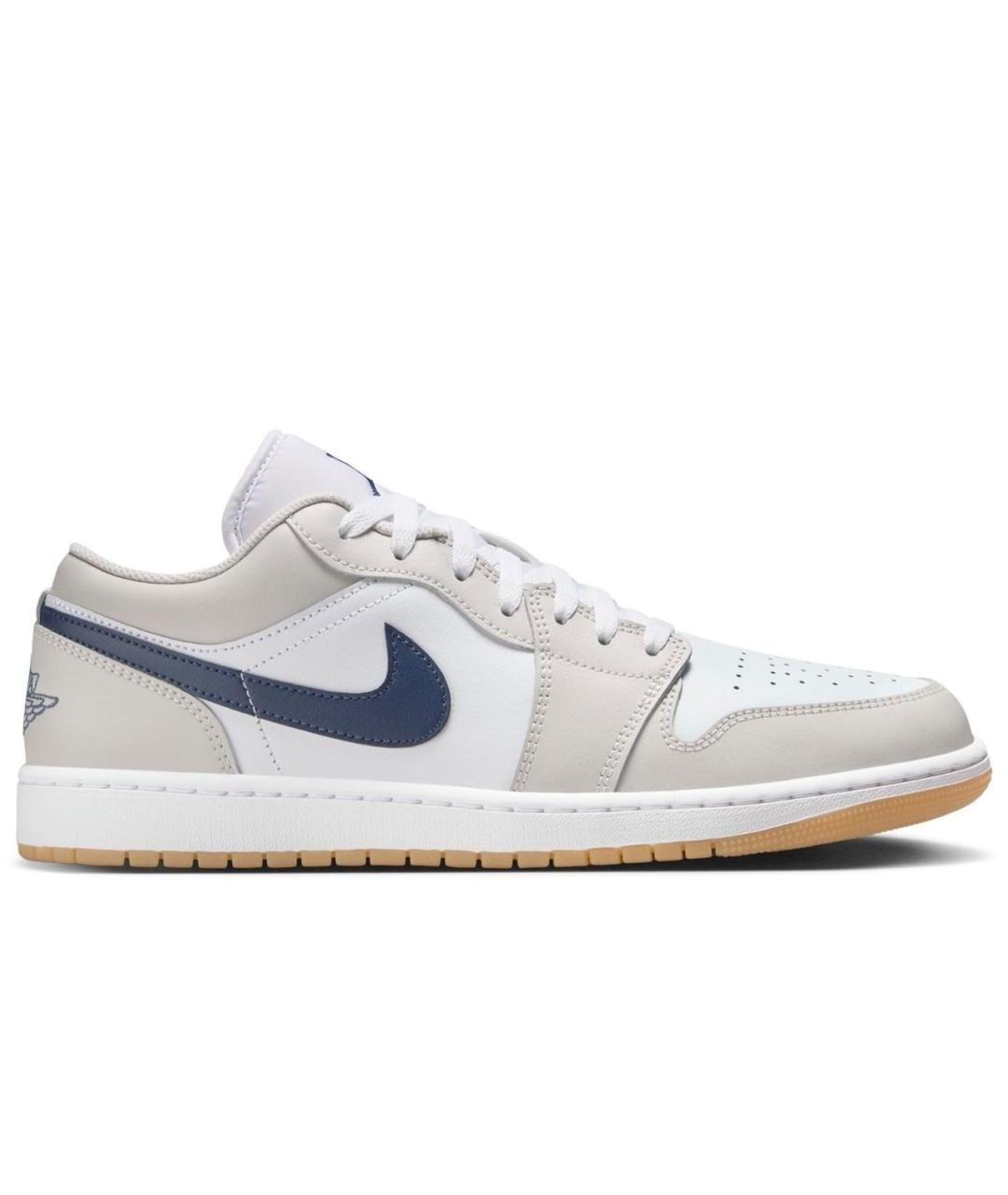 JORDAN Бежевые кожаные низкие кроссовки / кеды, фото 7