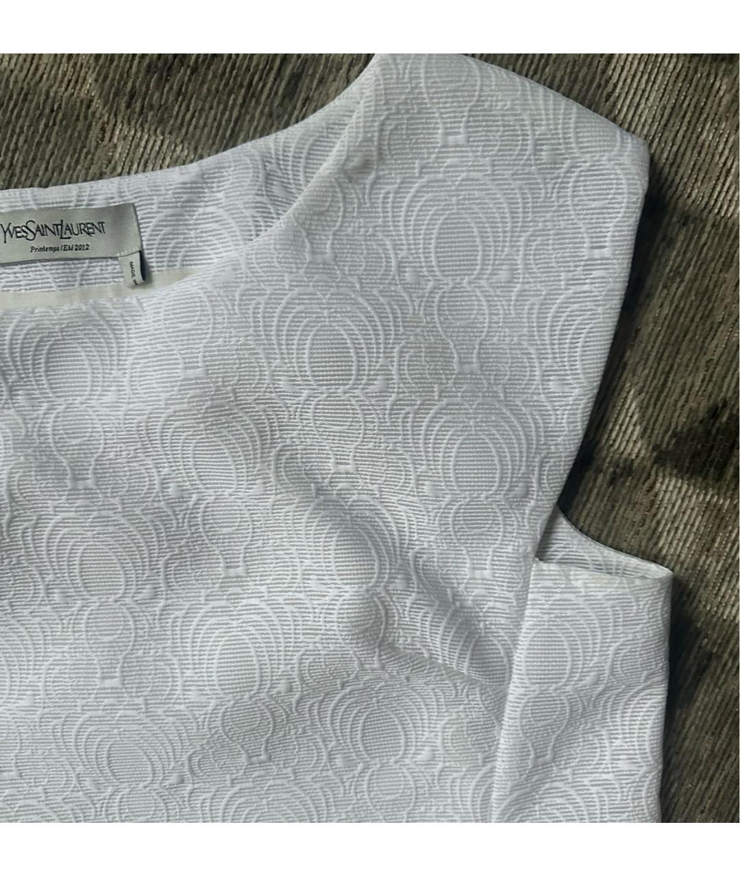 SAINT LAURENT Белое коктейльное платье, фото 6