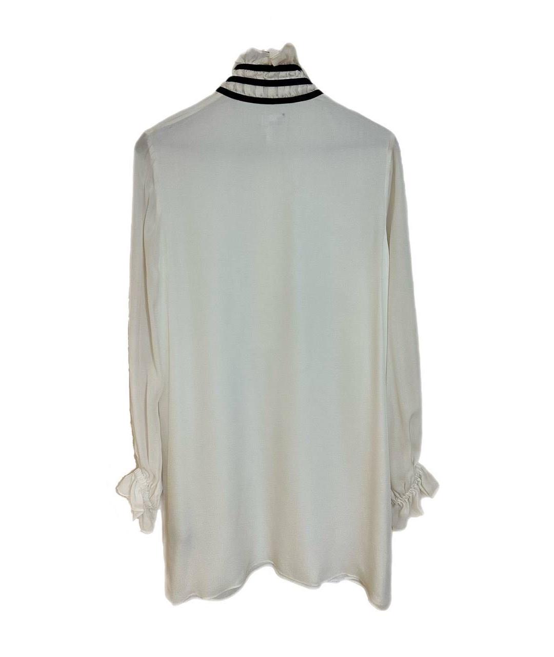 THE KOOPLES Белая шелковая блузы, фото 2