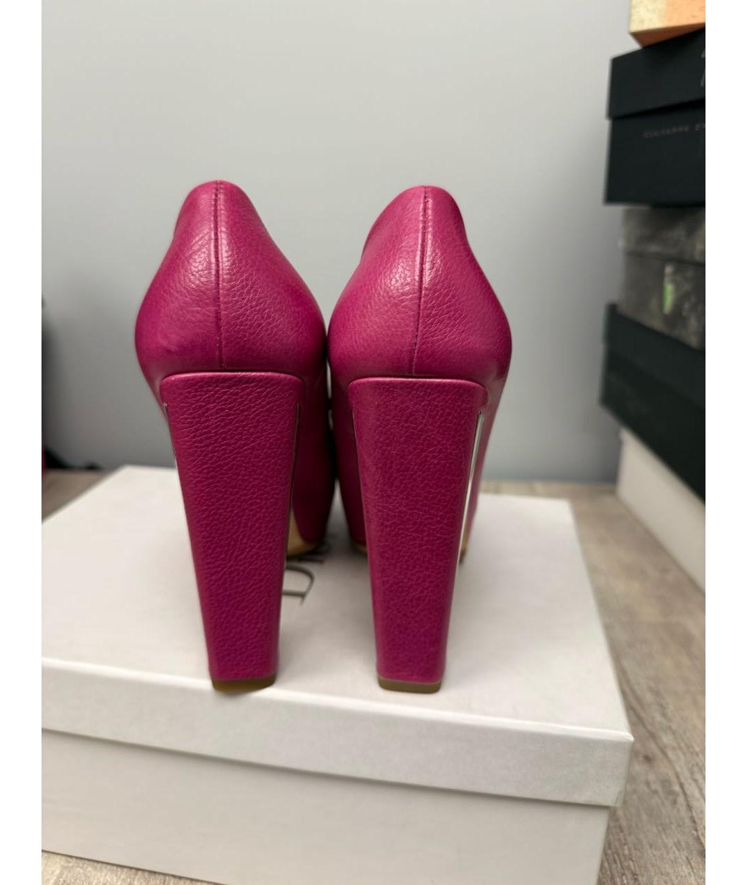 CHRISTIAN DIOR Розовые кожаные туфли, фото 4