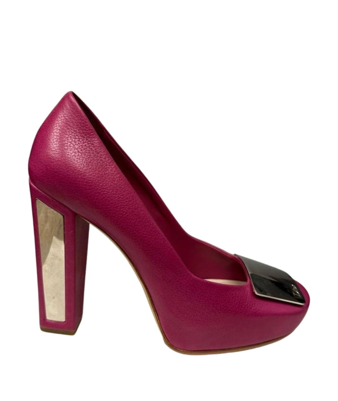 CHRISTIAN DIOR Розовые кожаные туфли, фото 9