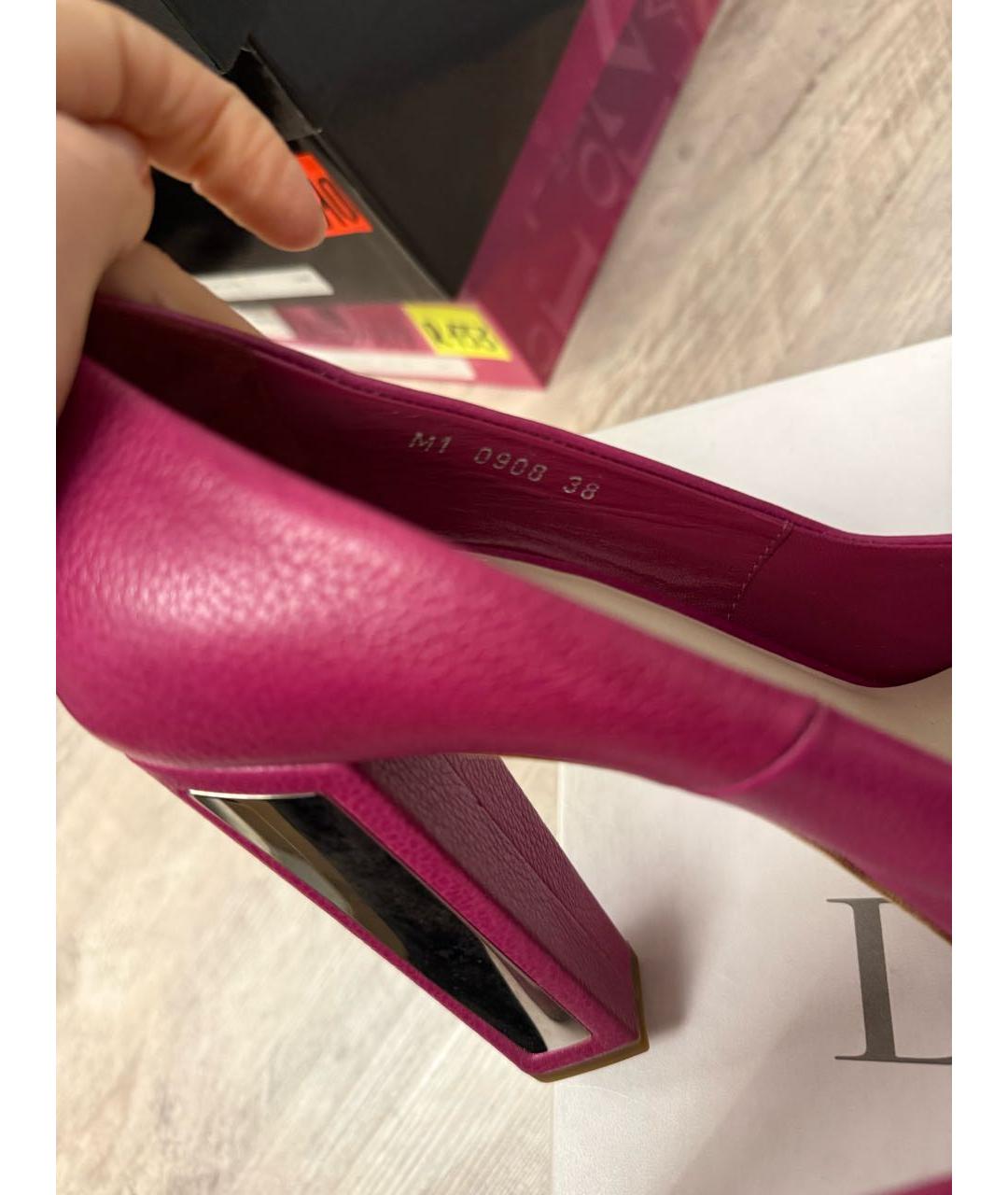 CHRISTIAN DIOR Розовые кожаные туфли, фото 5