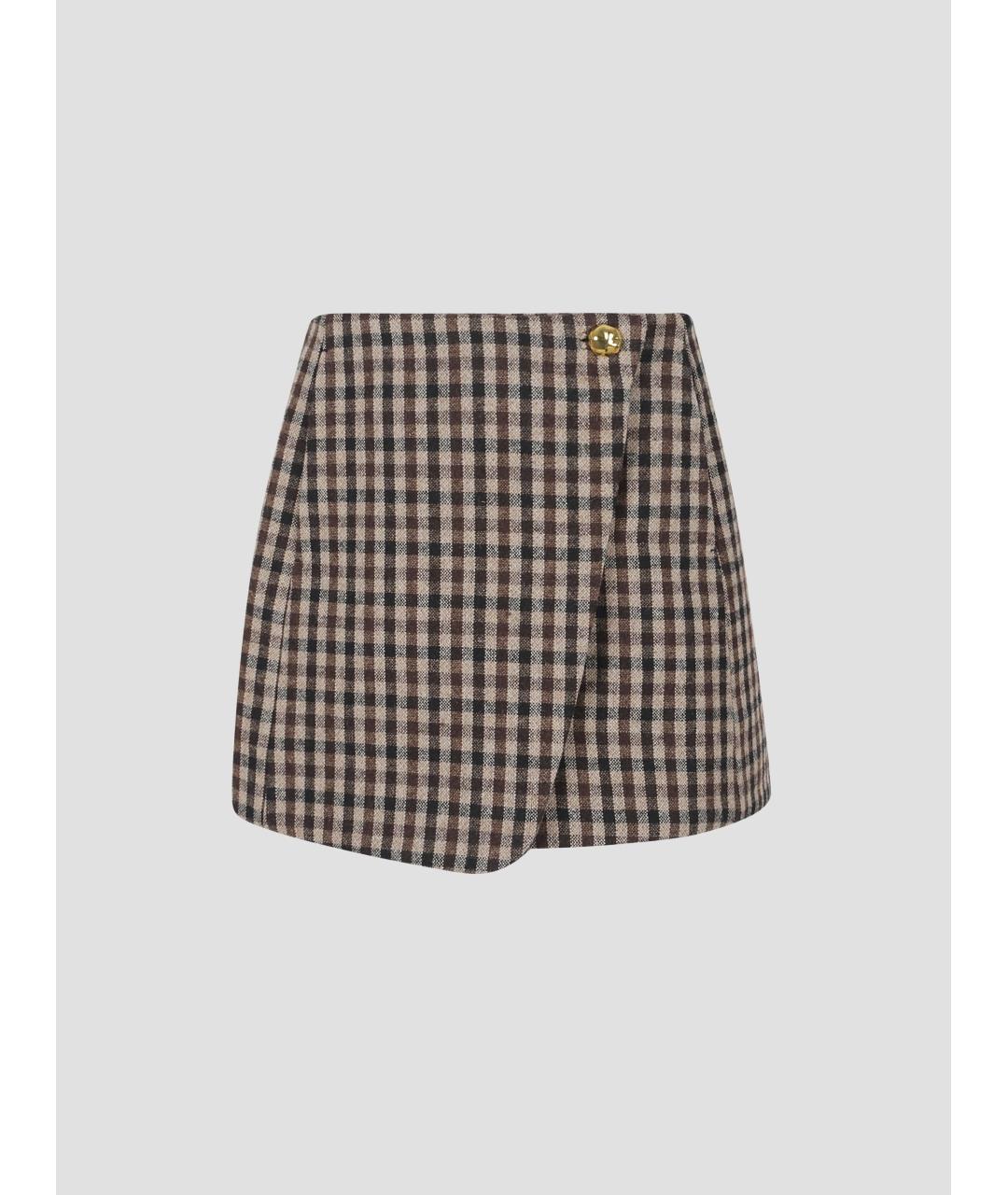 GANNI Бежевая полиэстеровая юбка мини, фото 4