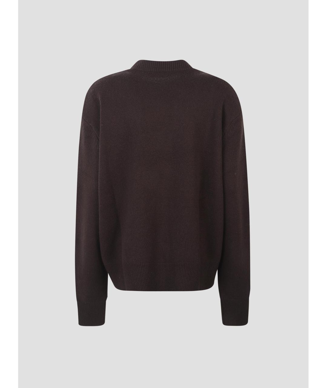 THE FRANKIE SHOP Коричневый шерстяной джемпер / свитер, фото 2