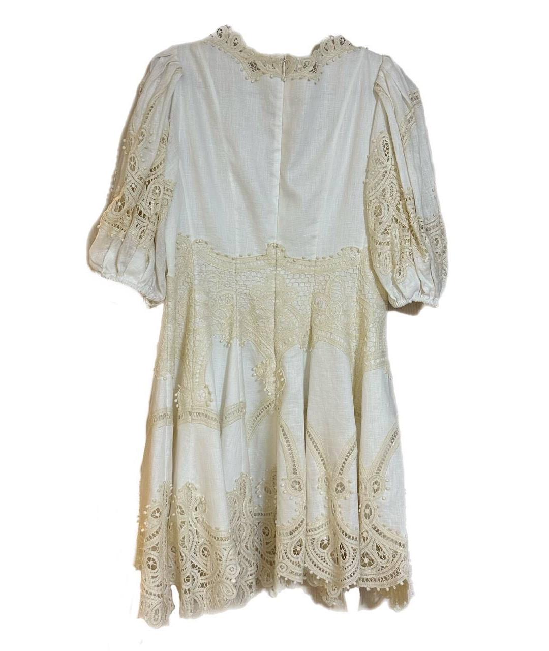 ZIMMERMANN Белое хлопковое коктейльное платье, фото 2