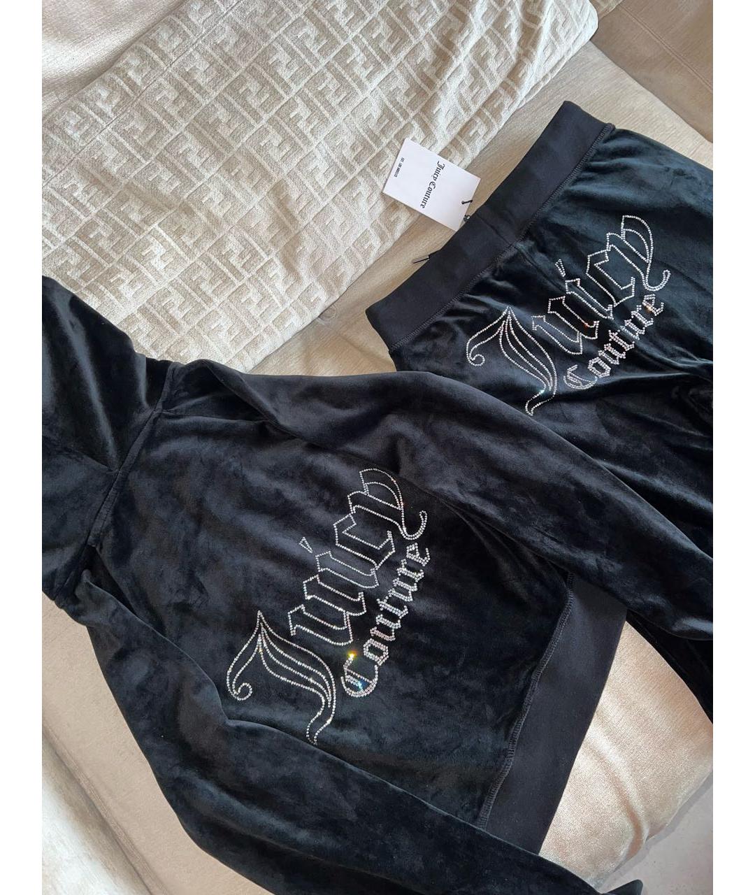 JUICY COUTURE Черный велюровый спортивные костюмы, фото 2