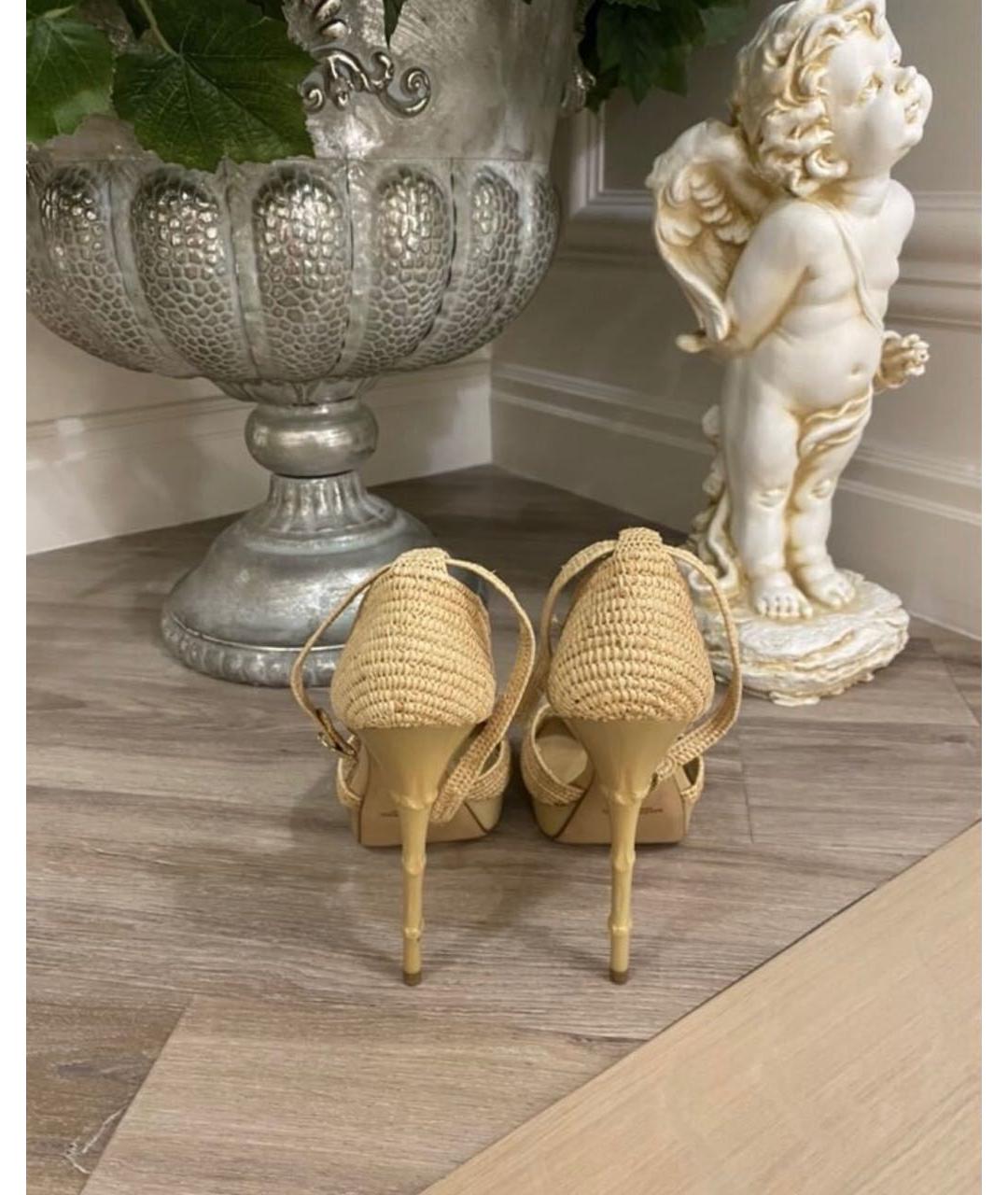 RALPH LAUREN PURPLE LABEL Бежевые босоножки, фото 3