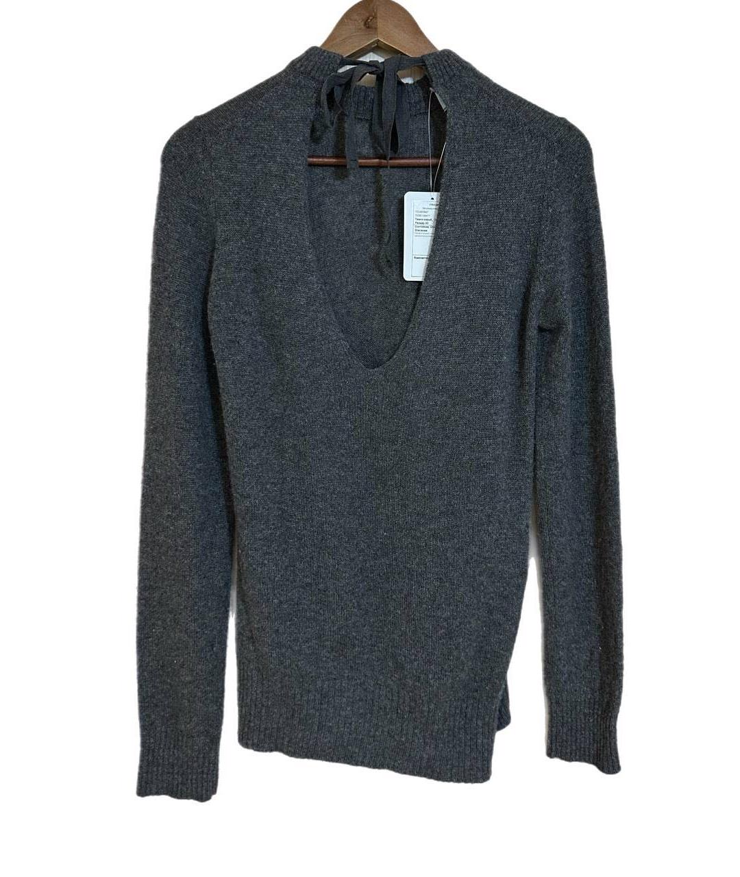 PRADA Антрацитовый кашемировый джемпер / свитер, фото 2