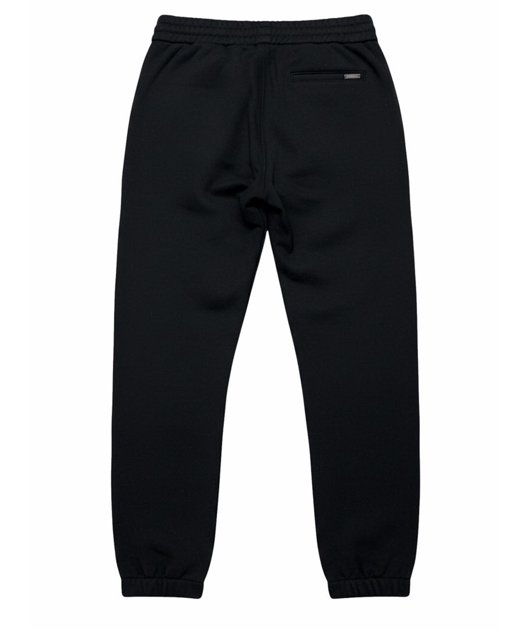 SAINT LAURENT Черные хлопковые повседневные брюки, фото 1