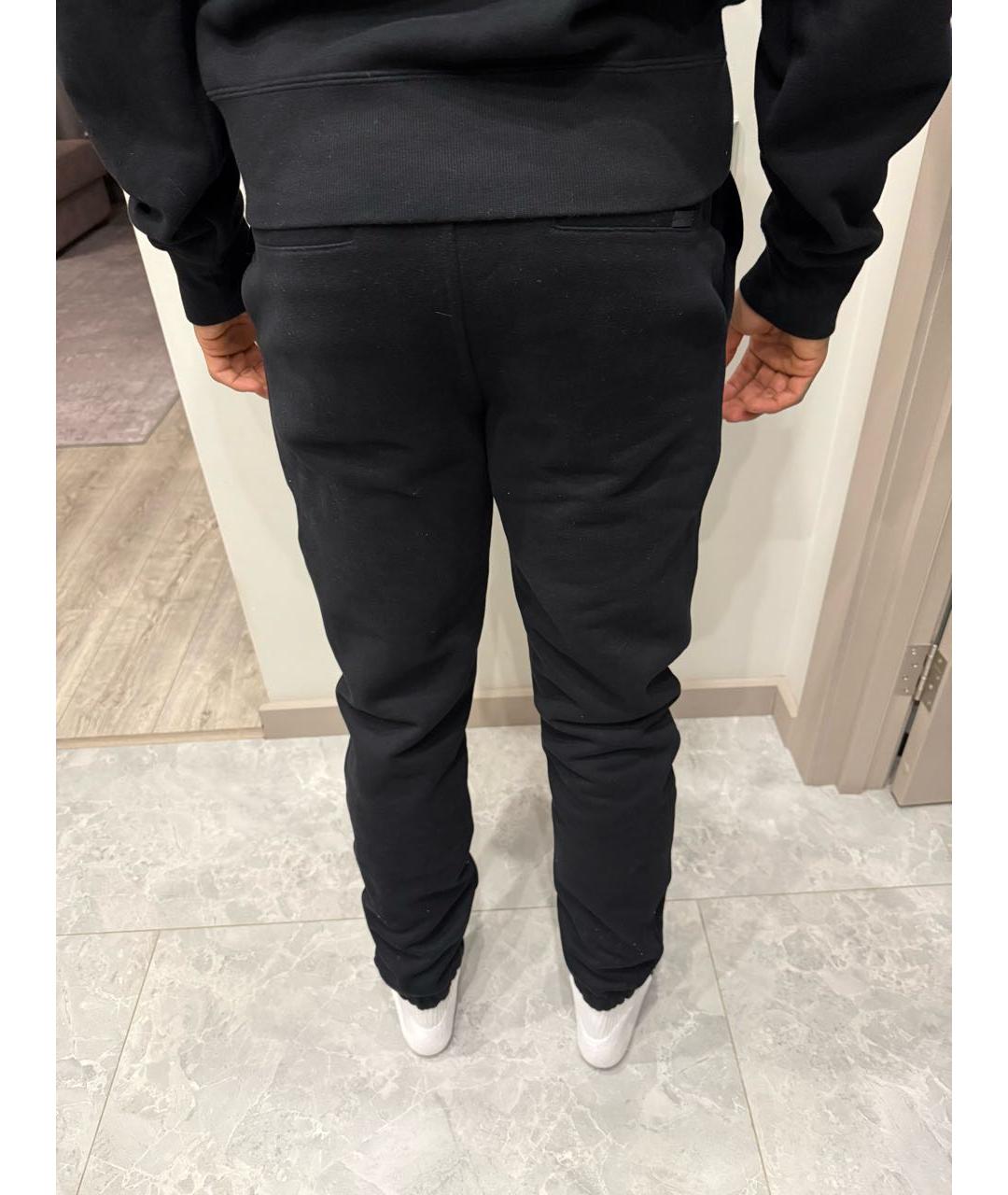 SAINT LAURENT Черные хлопковые повседневные брюки, фото 5