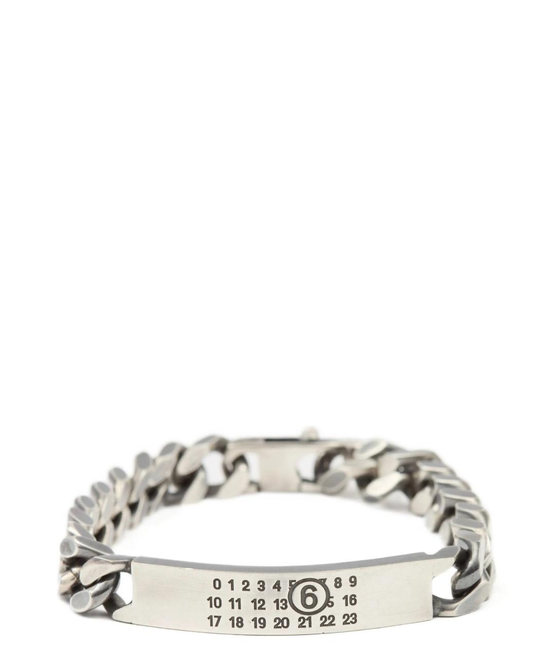 MM6 MAISON MARGIELA Серебрянный металлический браслет, фото 1
