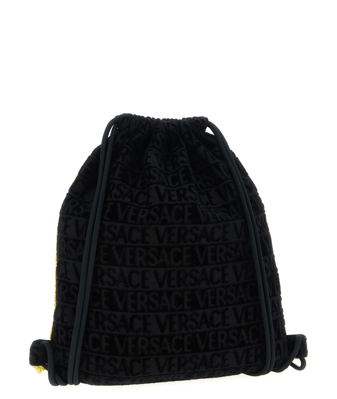 VERSACE Черный тканевый рюкзак, фото 2