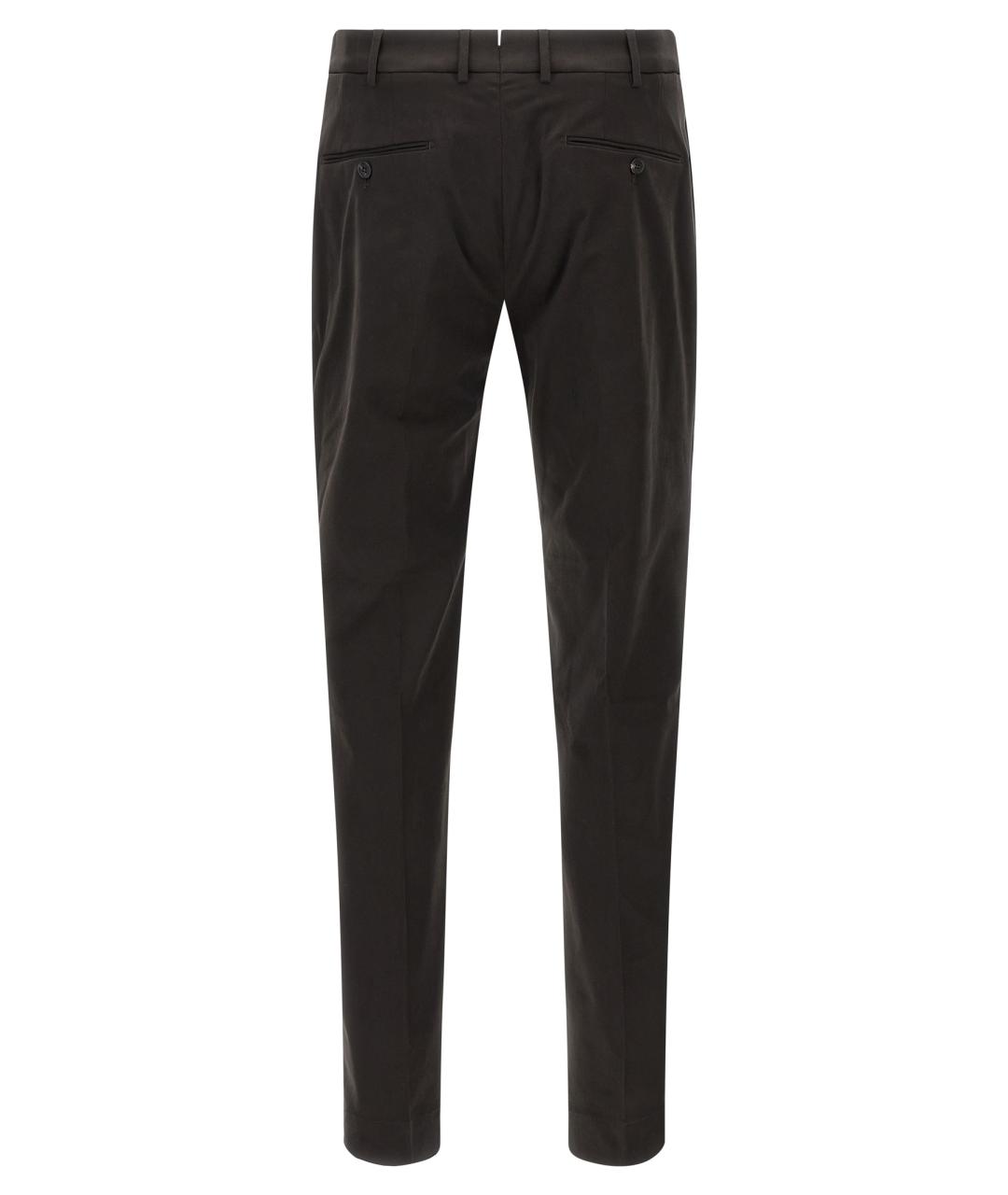 INCOTEX Коричневые хлопковые повседневные брюки, фото 2