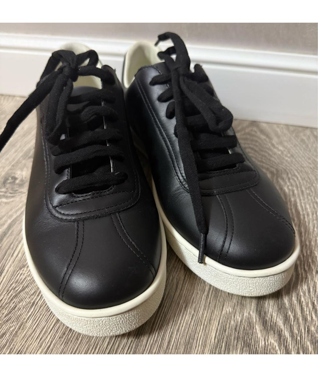CHANEL Черные кожаные кроссовки, фото 7