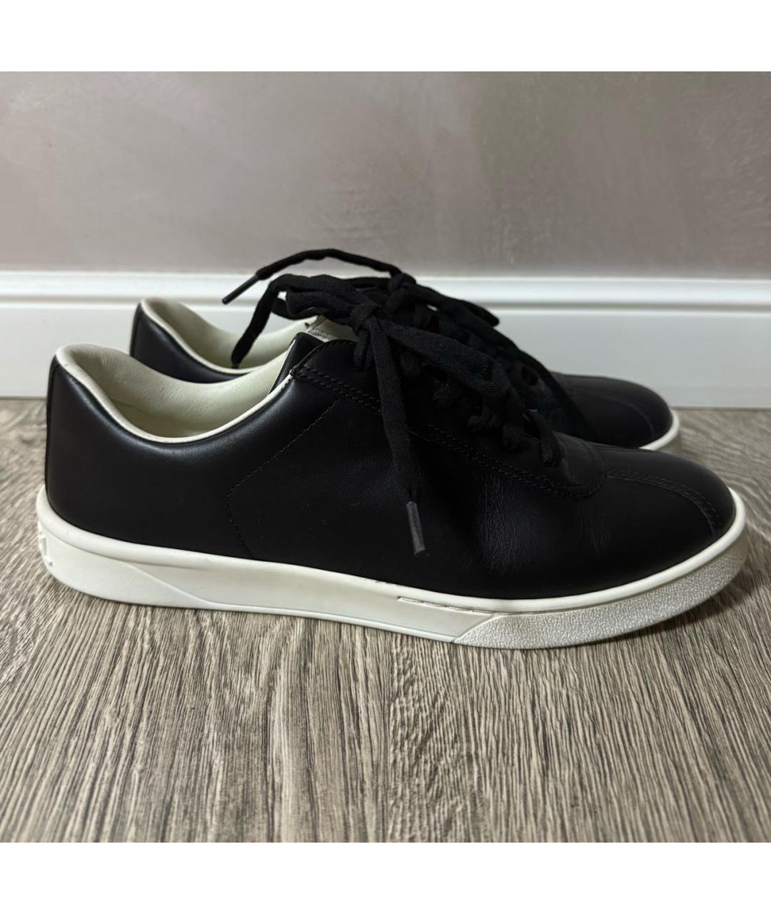 CHANEL Черные кожаные кроссовки, фото 9