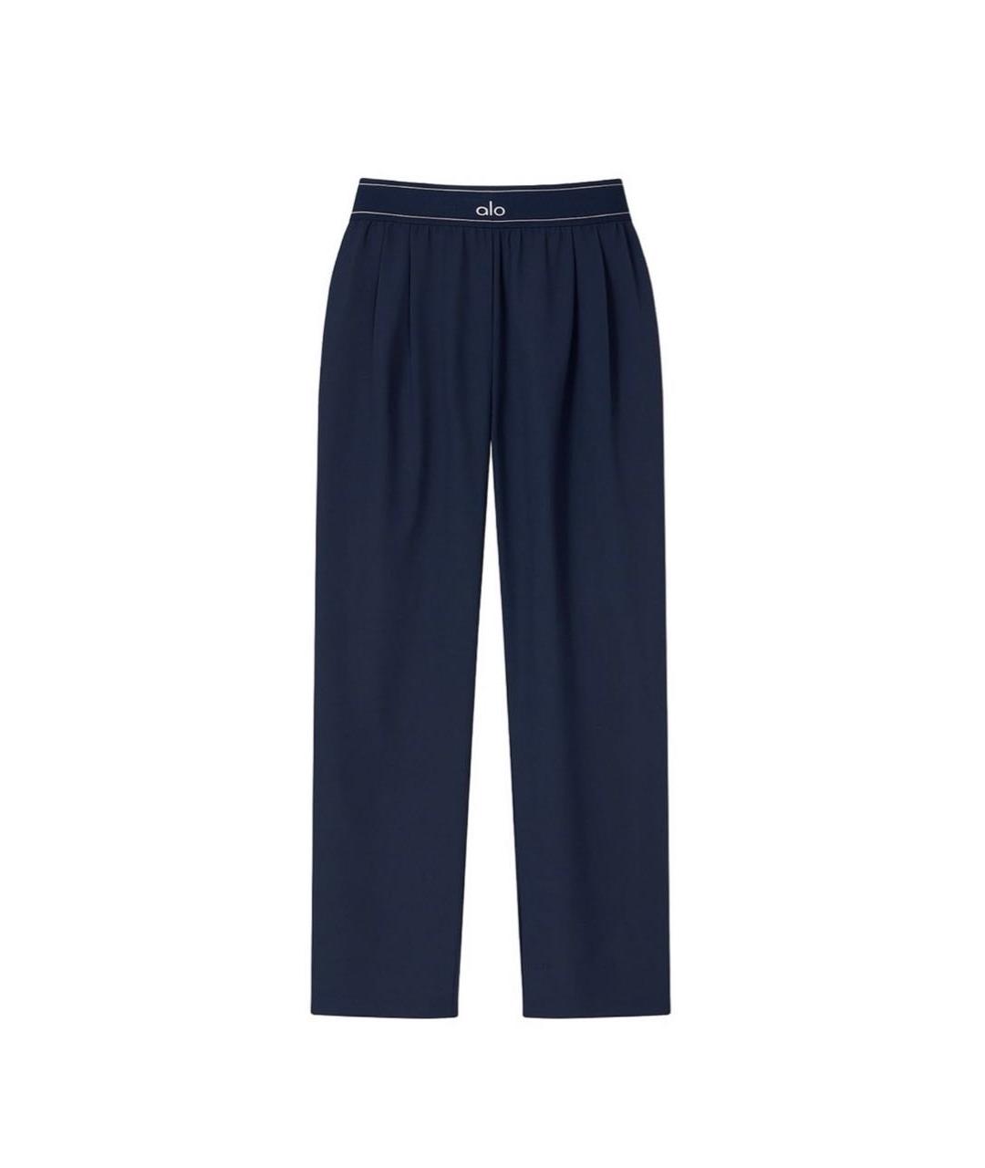 ALO YOGA Темно-синие хлопко-эластановые спортивные брюки и шорты, фото 6