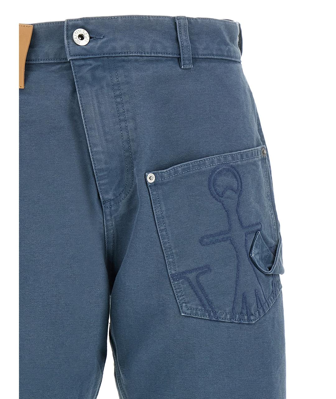 J.W.ANDERSON Голубые хлопковые прямые джинсы, фото 3