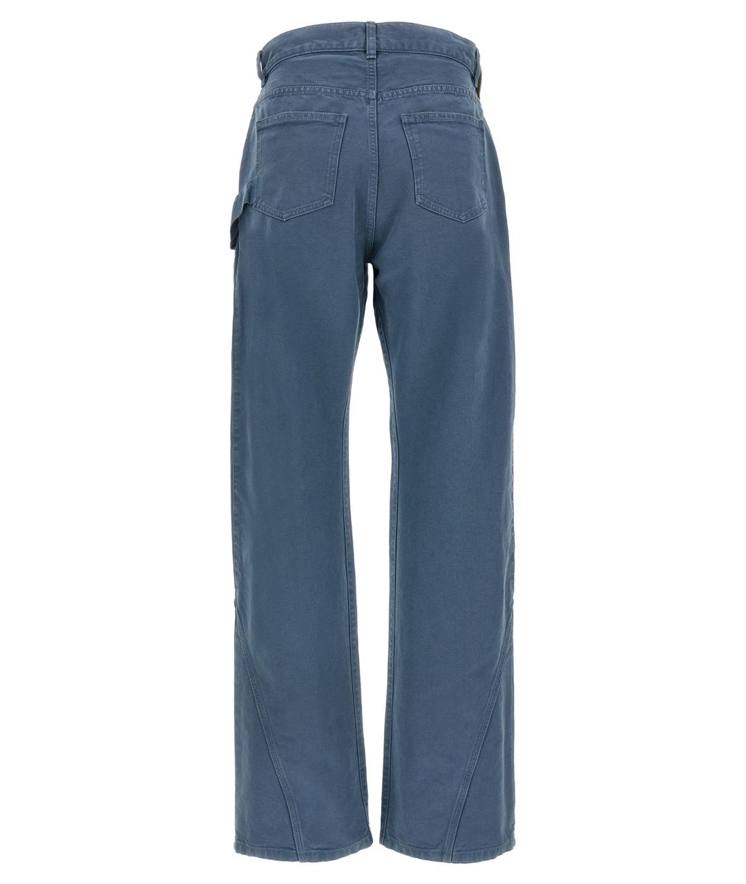 J.W.ANDERSON Голубые хлопковые прямые джинсы, фото 2