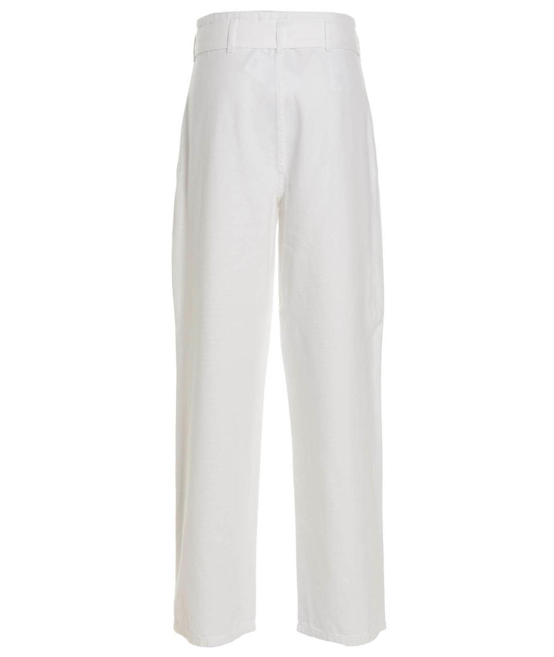 PHILOSOPHY Белые хлопковые прямые джинсы, фото 2